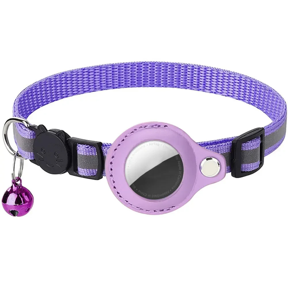 Reflective Cat Collar with AirTag Holder