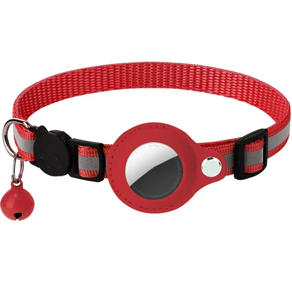 Reflective Cat Collar with AirTag Holder