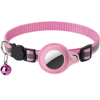 Reflective Cat Collar with AirTag Holder