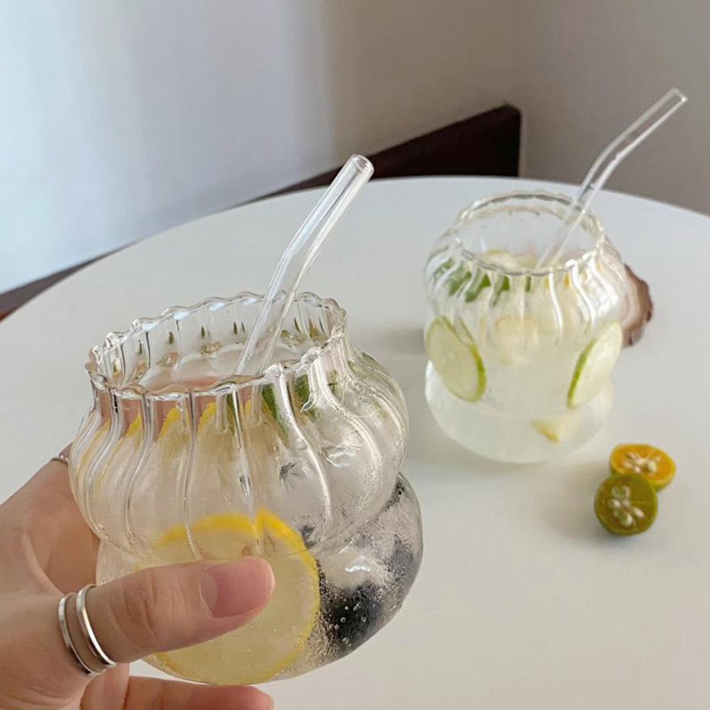 Glass Stripe Coffee Cup