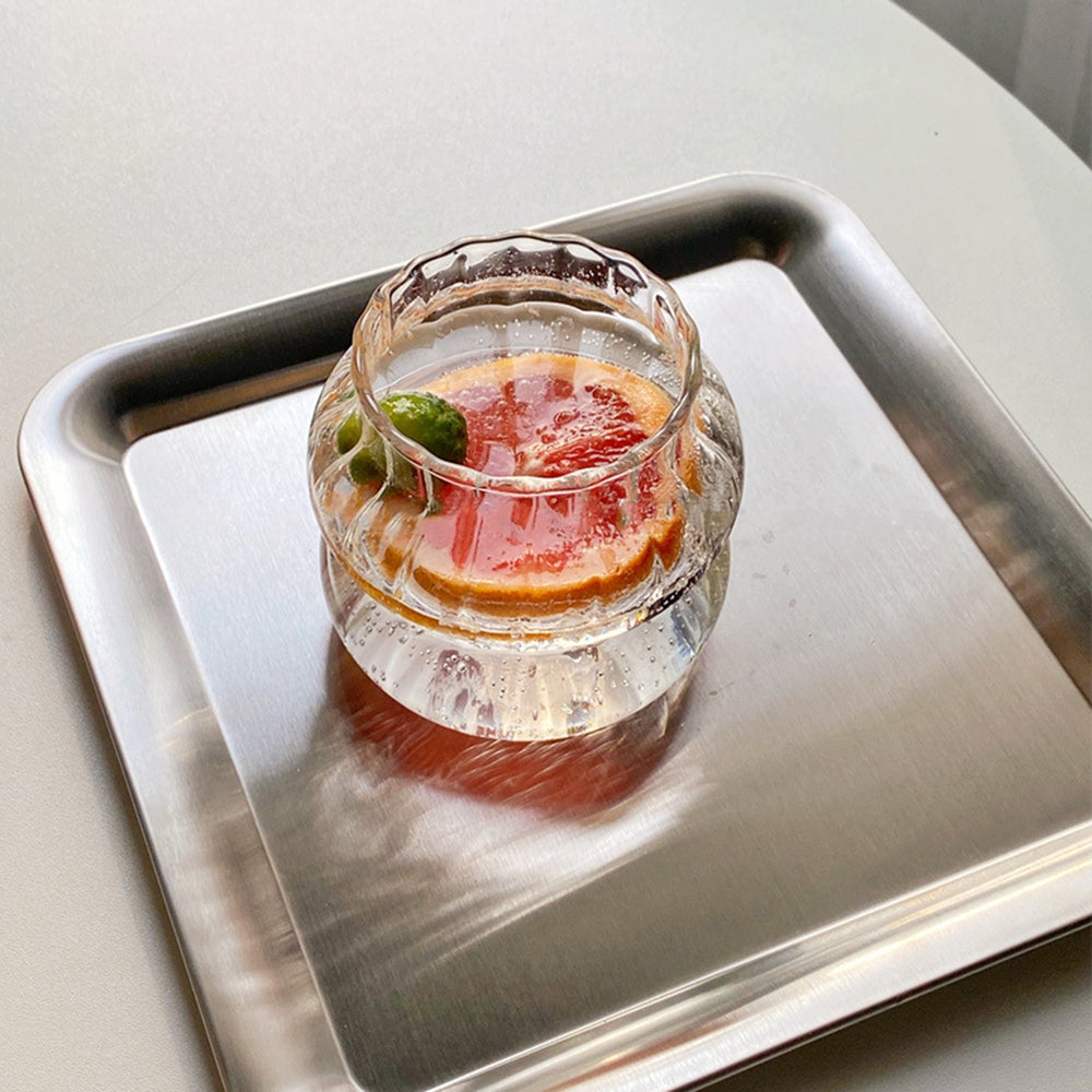 Glass Stripe Coffee Cup