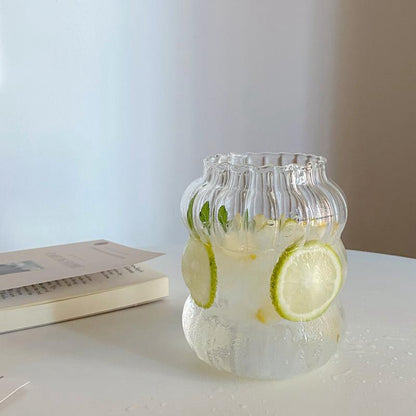 Glass Stripe Coffee Cup