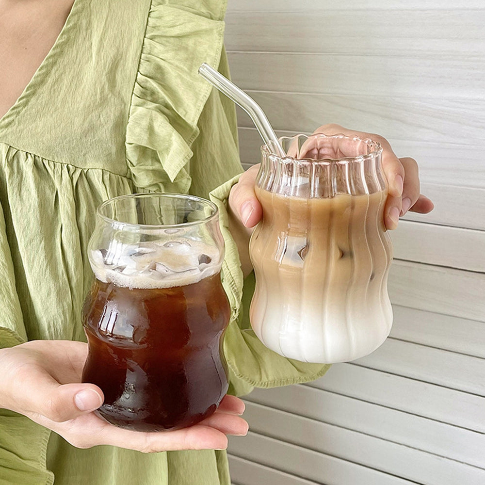 Glass Stripe Coffee Cup