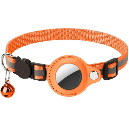 Reflective Cat Collar with AirTag Holder