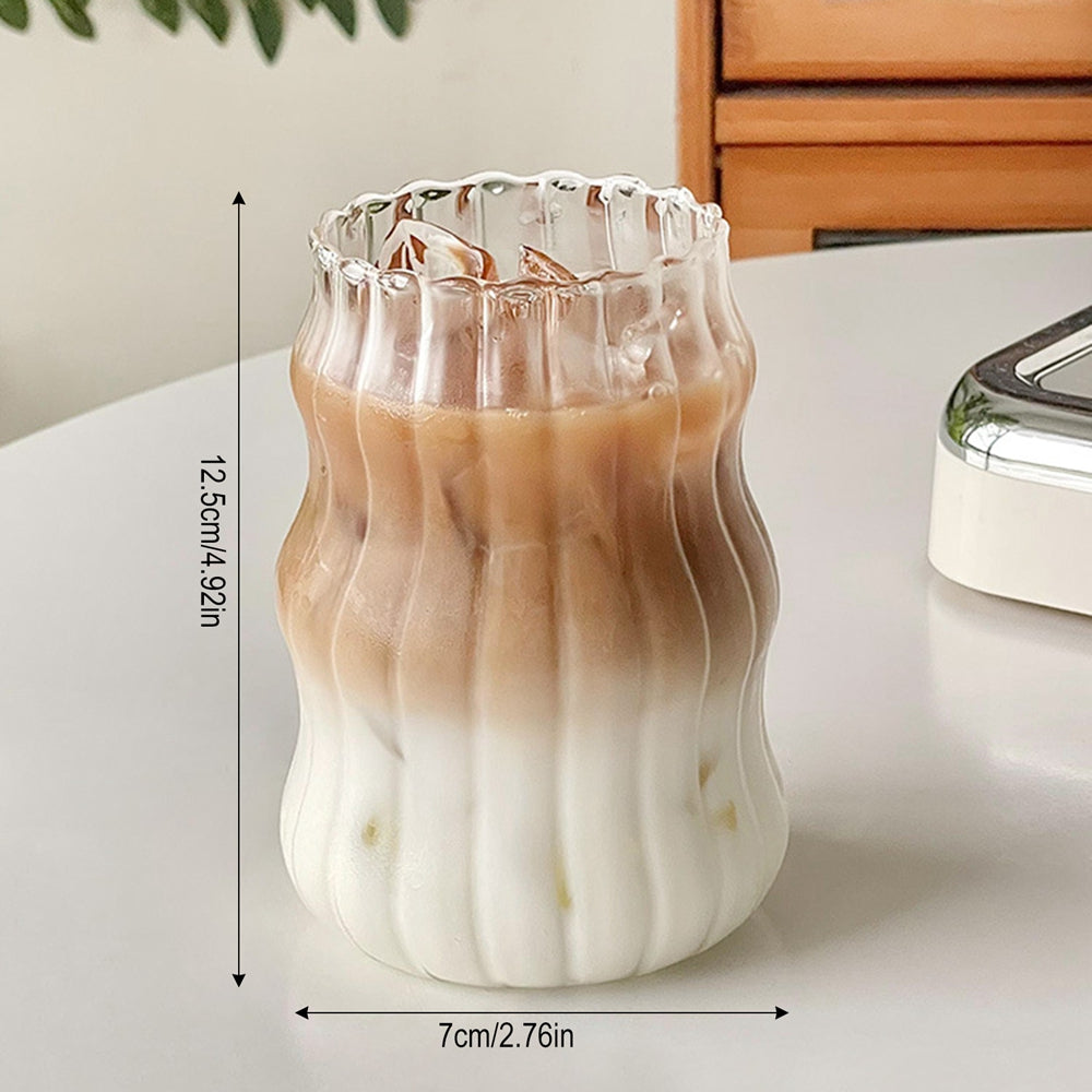 Glass Stripe Coffee Cup